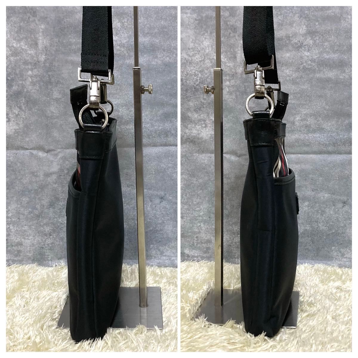 美品】BURBERRY バーバリーブラックレーベル ショルダーバッグ ノバ
