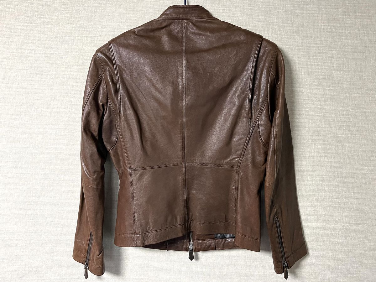 正規品】美品 Burberry バーバリー ブラウン 革ジャケット 38 希少
