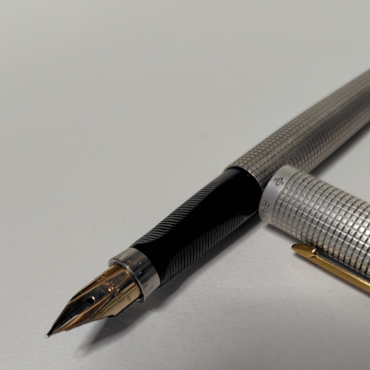 パーカー万年筆 75 シズレ スターリングシルバー ペン先 14K フラット