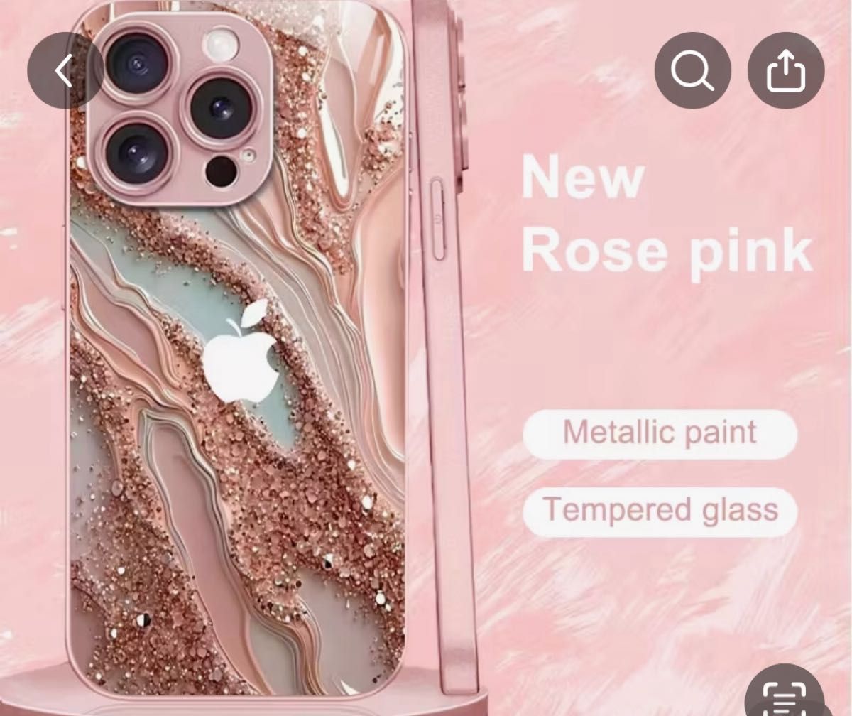 iPhone17 ケースマーブルデザイン 大理石風 Appleマーク付き おしゃれ