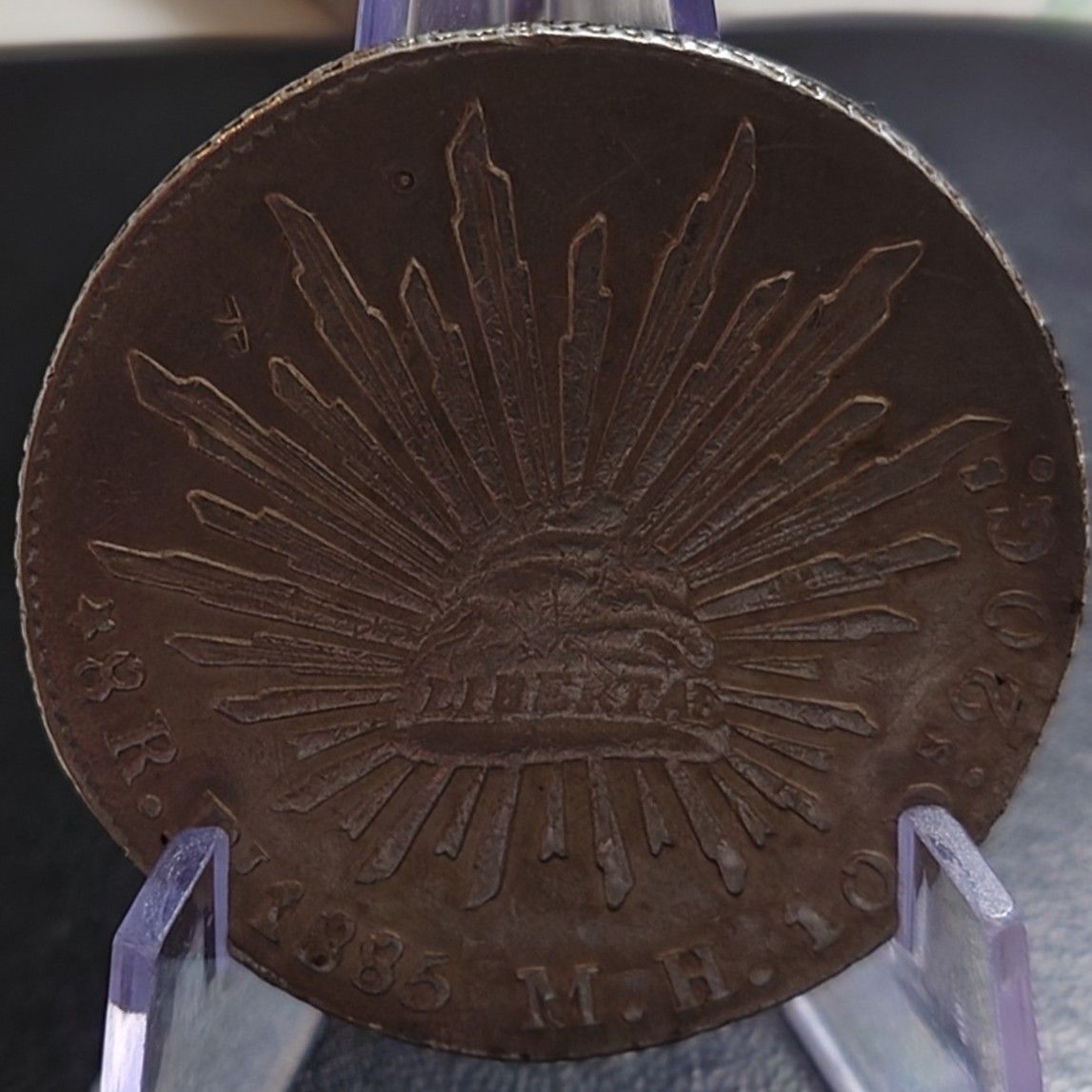 1885年 メキシコ銀貨 8レアル 自由の帽子 リバティキャップ銀貨 貿易銀