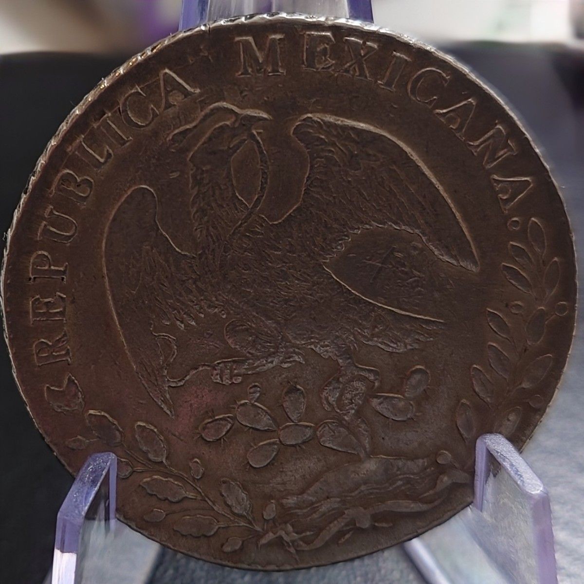 1885年 メキシコ銀貨 8レアル 自由の帽子 リバティキャップ銀貨 貿易銀