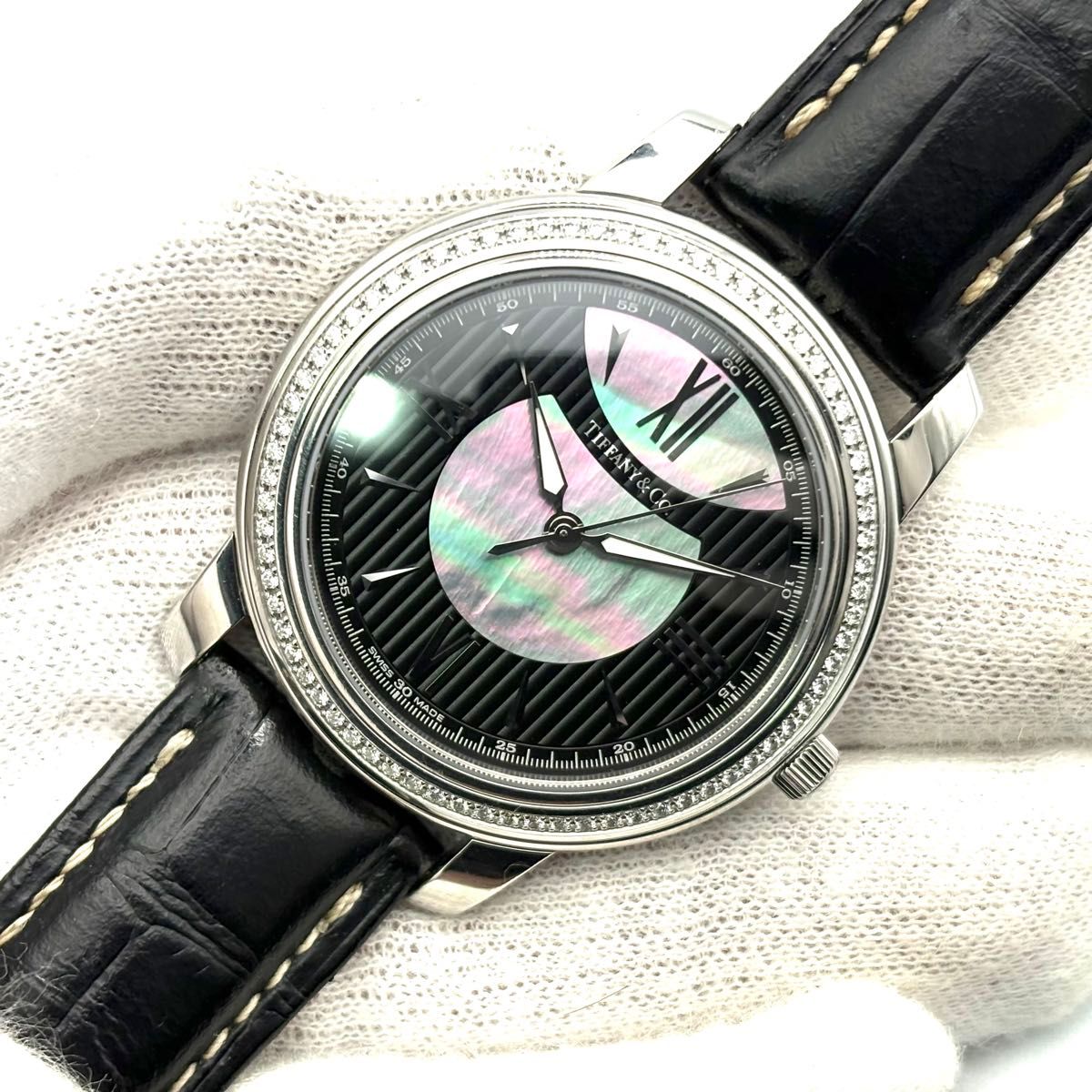 美品・希少・稼働品】ティファニー TIFFANY&CO マーク ダイヤ シェル