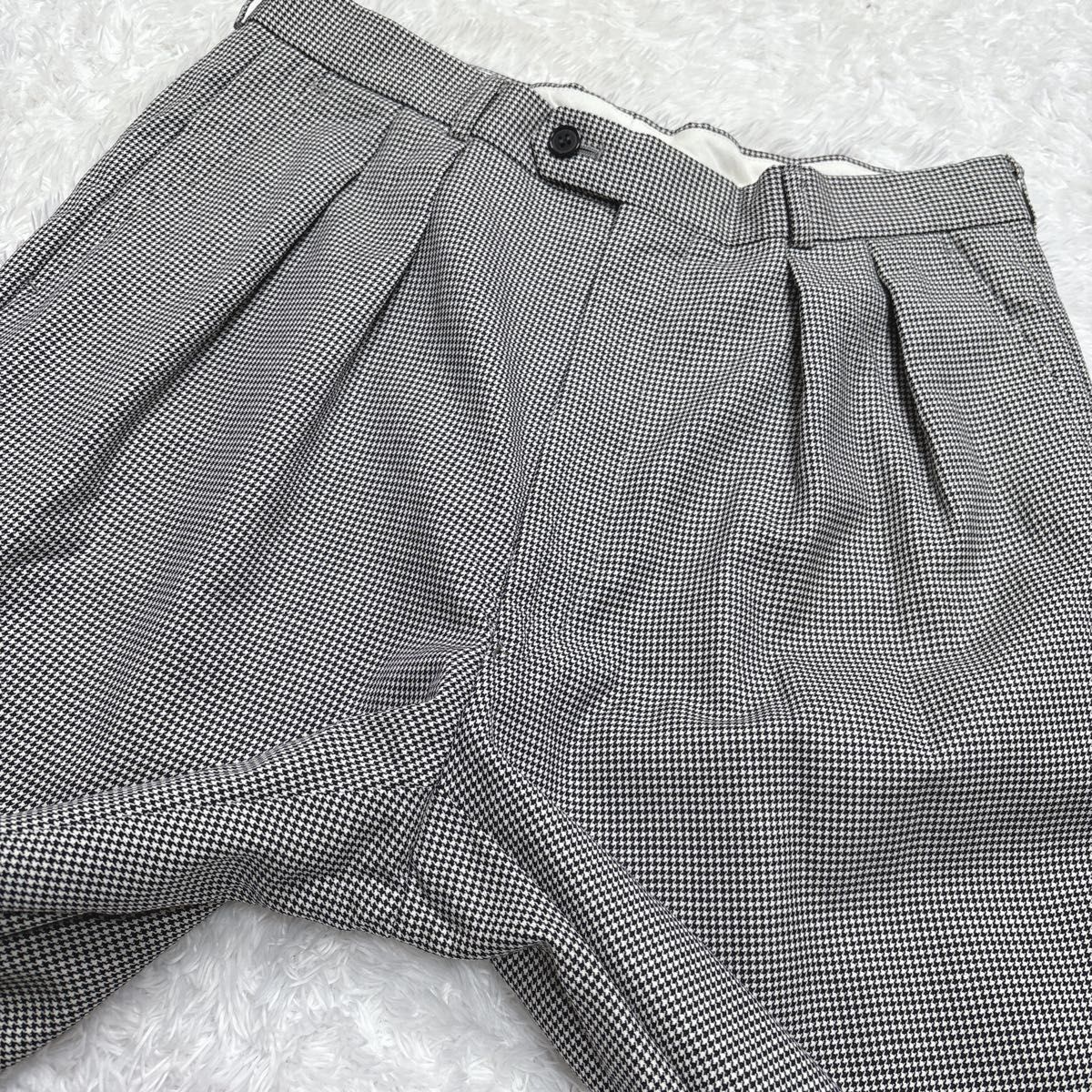 Paul Smith BLACK ポールスミス 千鳥格子 パンツセットアップ3B Paul