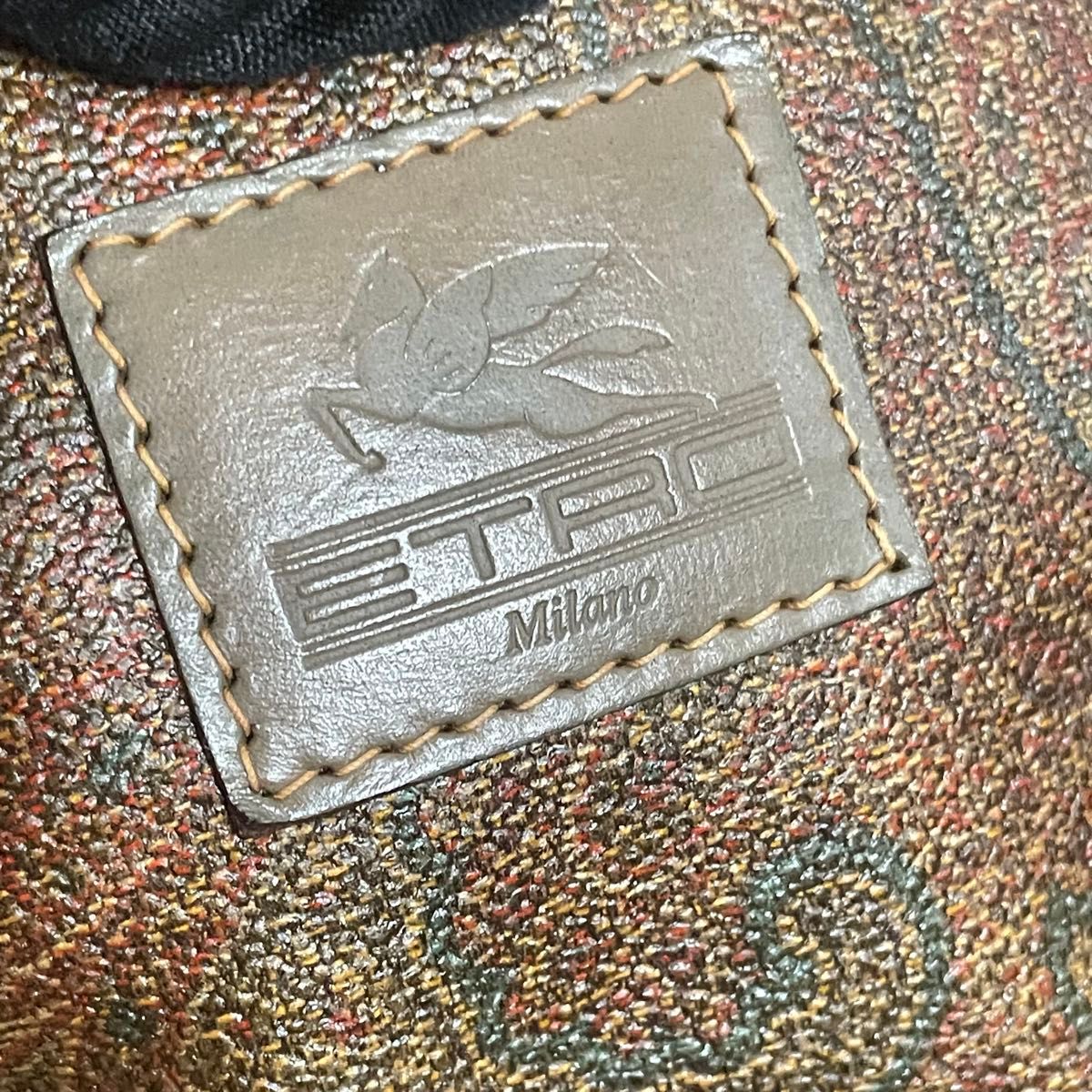 ETRO エトロ ボストンバッグ PVC ペイズリー柄 大容量 旅行鞄 2way