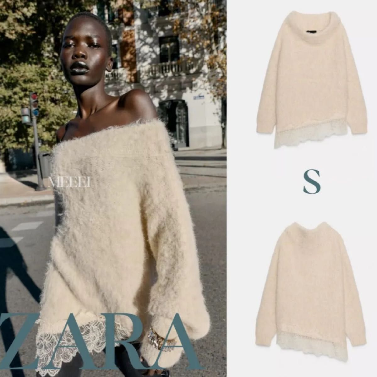 ZARA レースコンビニット Sサイズ エクリュ 新品｜Yahoo!フリマ（旧