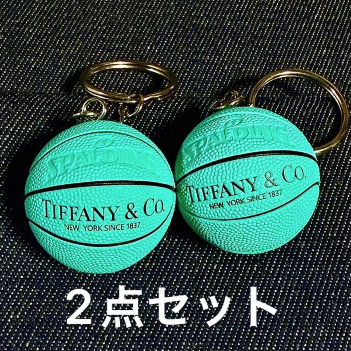 チャーム キーホルダー バスケットボール スポルディング Tiffany