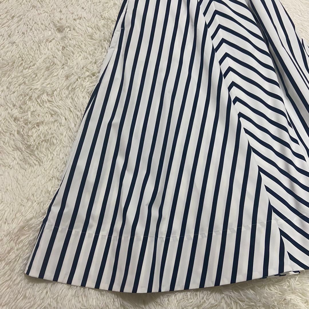 JENNEジェンヌ ロングスカート シャープボーダーAラインスカート