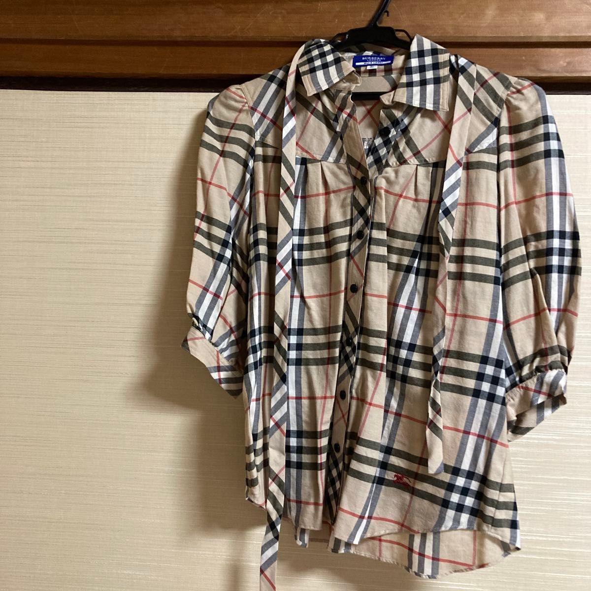 BURBERRY BLUE LABEL バーバリーブルーレーベル チェックシャツ 38