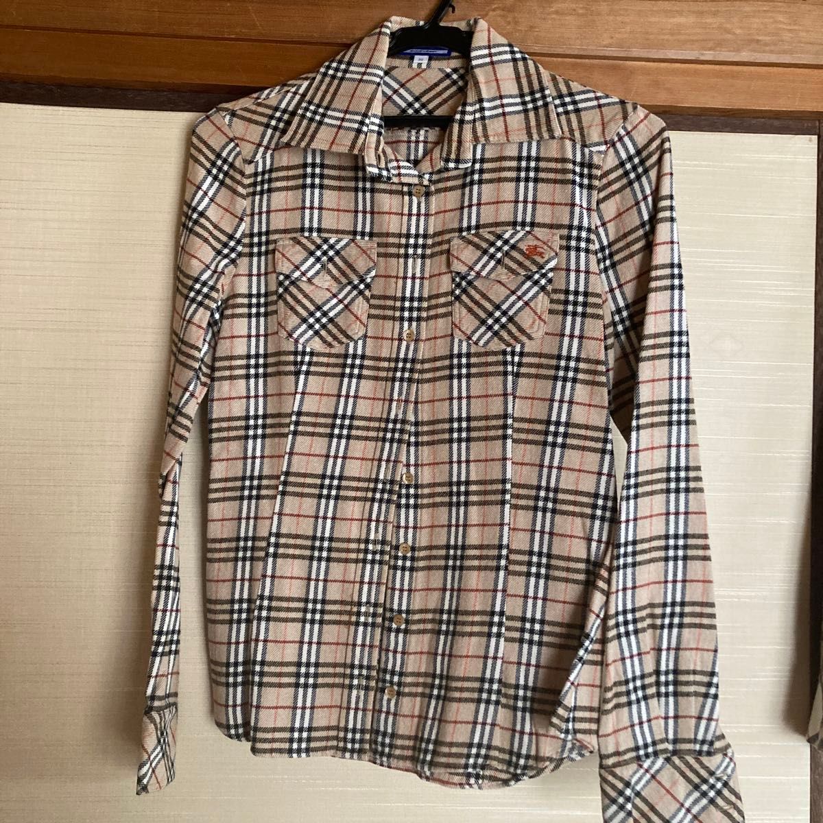 BURBERRY BLUE LABEL ノバチェック柄長袖シャツ ベージュ｜Yahoo
