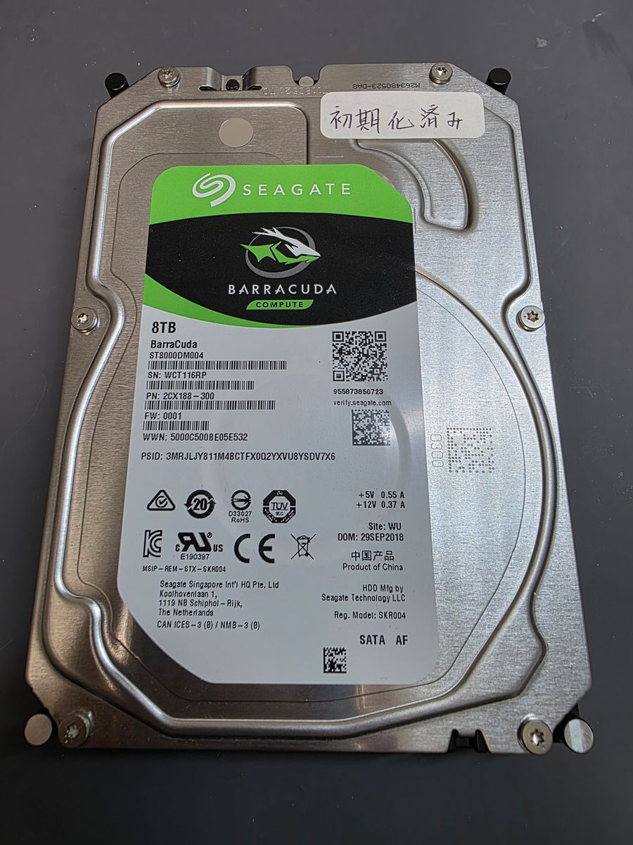 中古美品][正常] Seagate BarraCuda HDD 8TB ST8000DM004 ④｜Yahoo