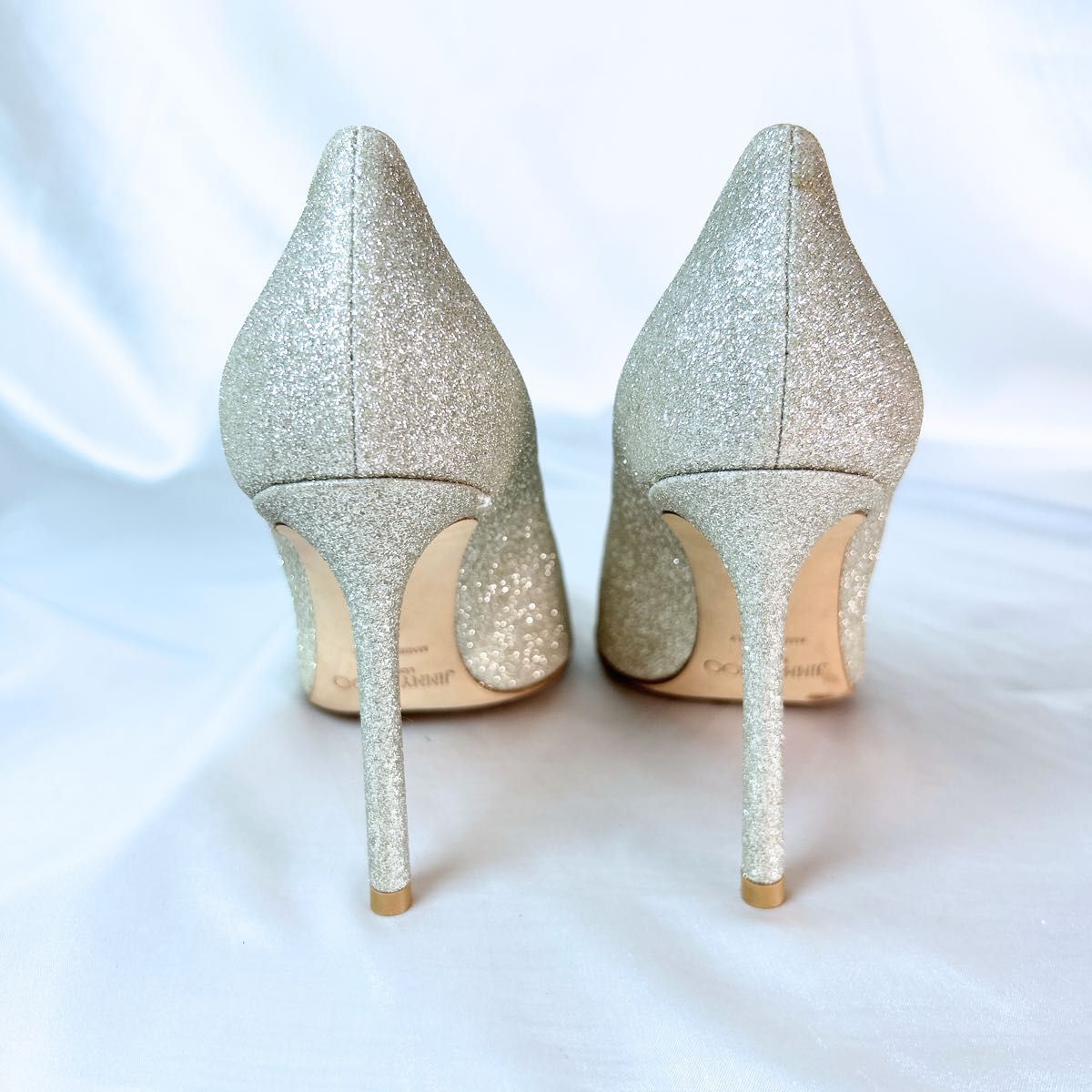 JIMMY CHOO ジミーチュウ Romy 100 Platinum Ice ダスティグリッター