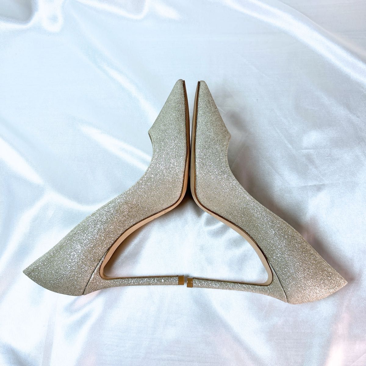 JIMMY CHOO ジミーチュウ Romy 100 Platinum Ice ダスティグリッター