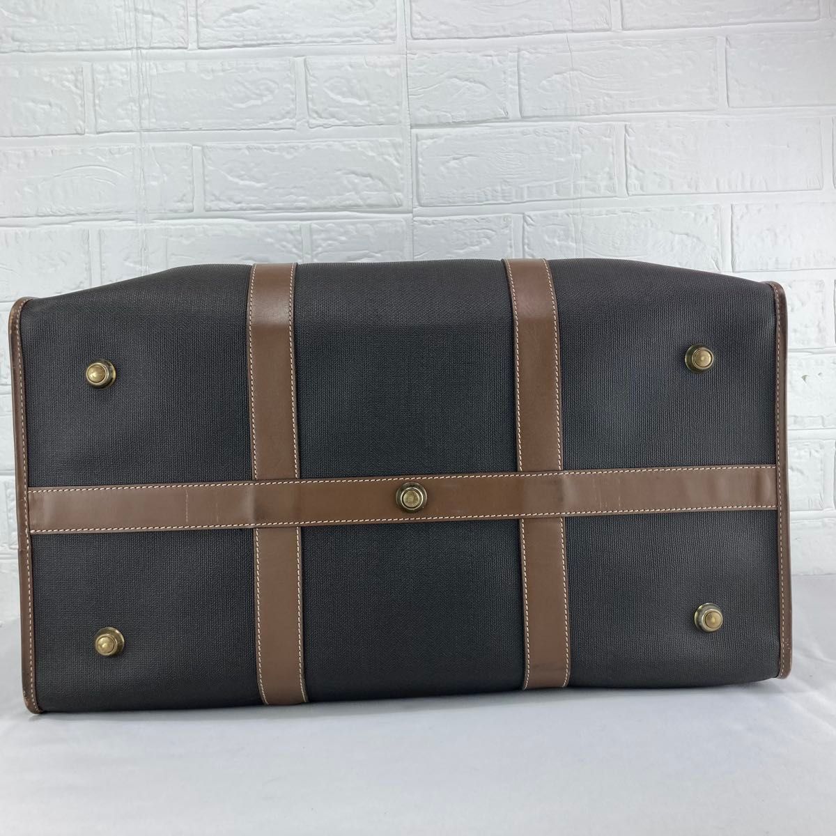美品】Dunhill ダンヒル ボストンバッグ 旅行バッグ ダークグレー PVC