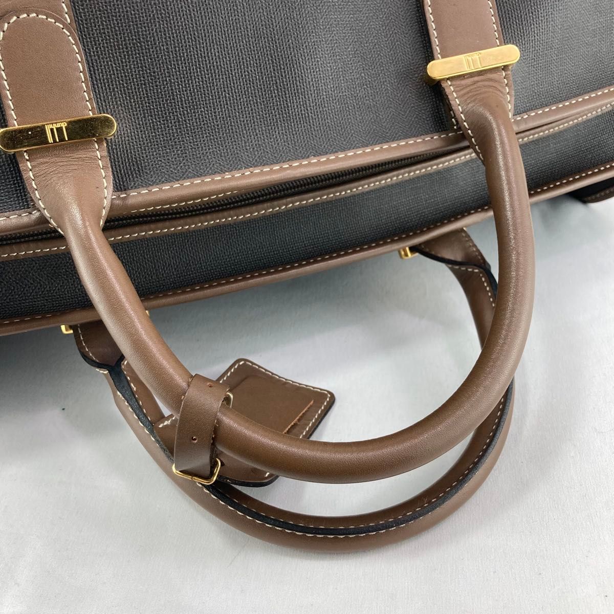 美品】Dunhill ダンヒル ボストンバッグ 旅行バッグ ダークグレー PVC