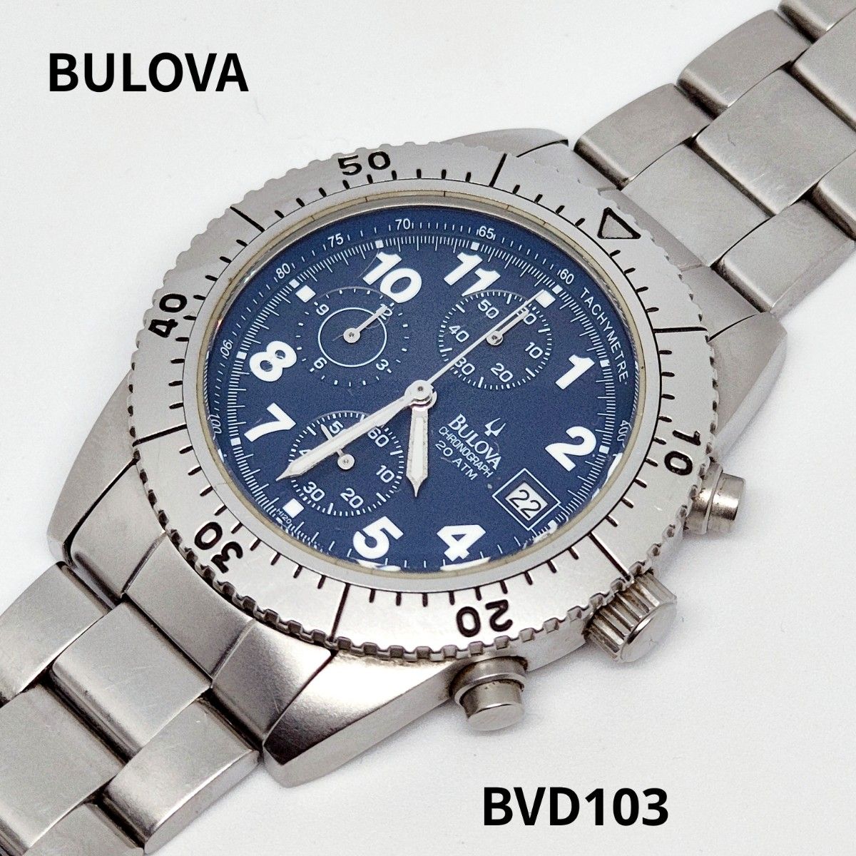 美品 レア】ブローバ ダイバー クロノグラフ BVD103 電池交換済 付属品