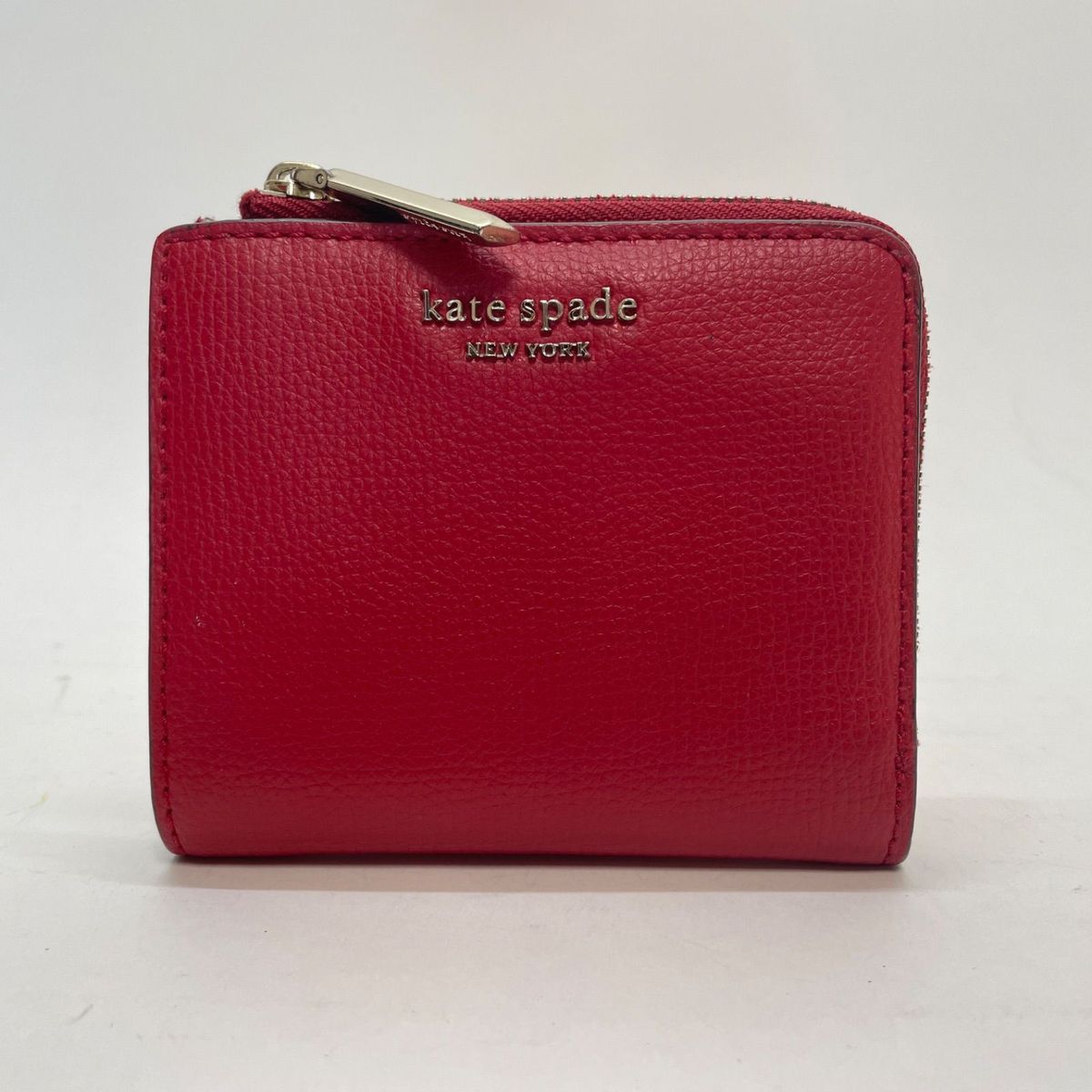3723 kate spade ケイトスペード 二つ折り財布 レッド レザー