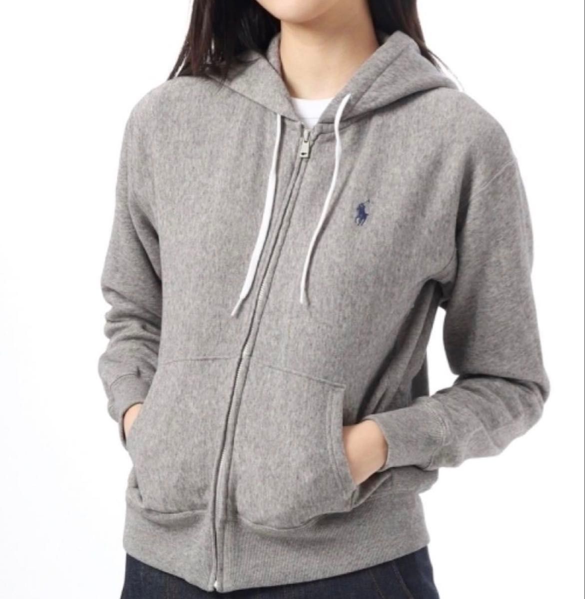 現行 美品 RALPH LAUREN ラルフローレン ジップパーカー コットン
