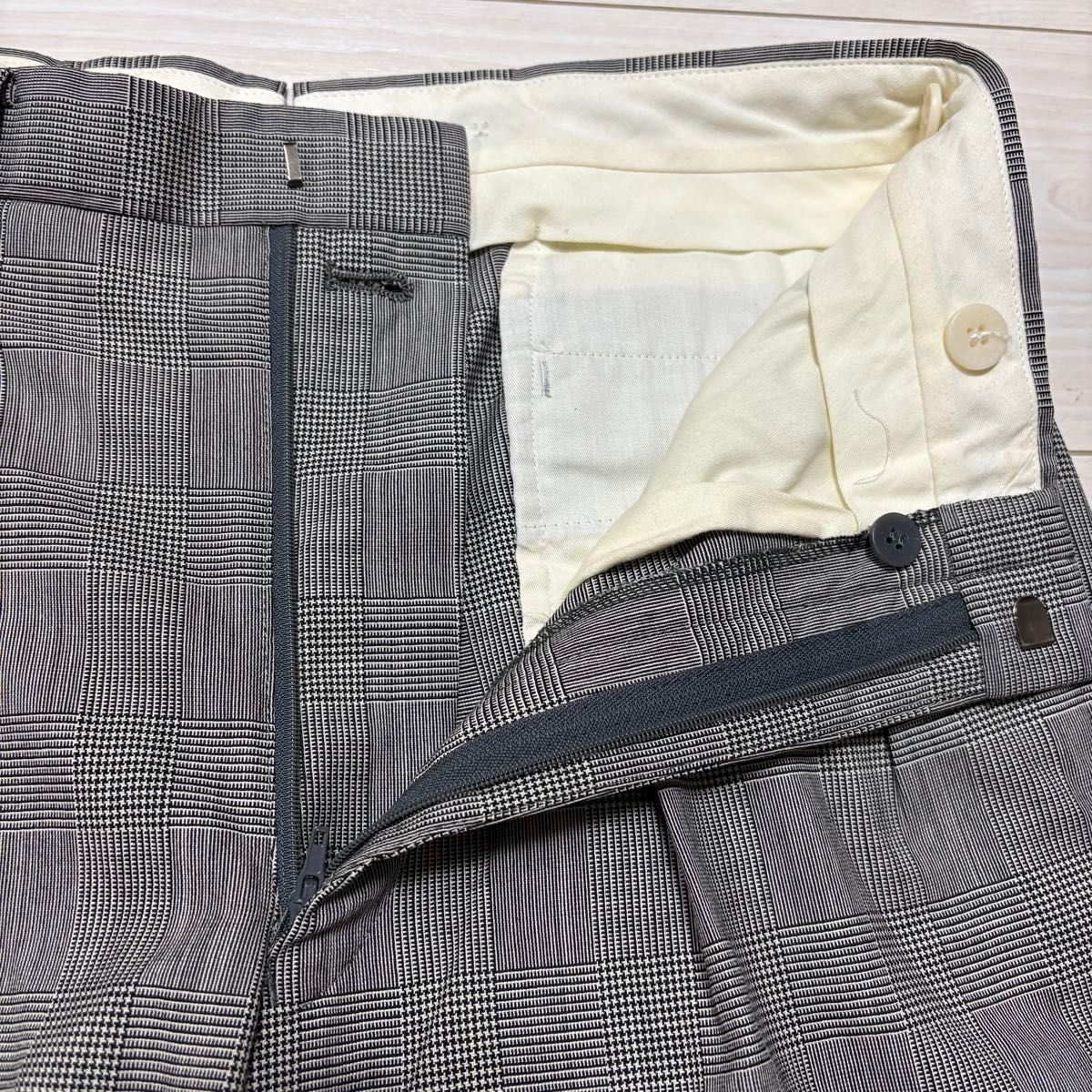 90s 日本製 Brooks Brothers 2タック グレンチェック スラックス