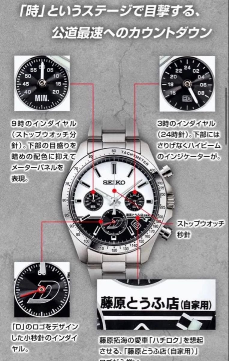 頭文字D30周年記念 SEIKO コラボウォッチ 限定1995点 Lサイズ｜Yahoo