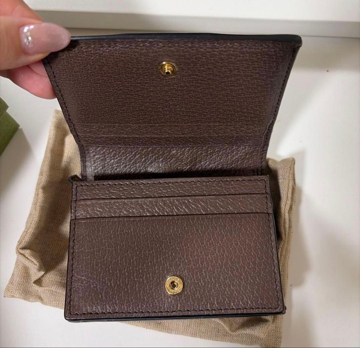 GUCCI オフィディア 財布 二つ折り財布 シェリーライン GGキャンバス