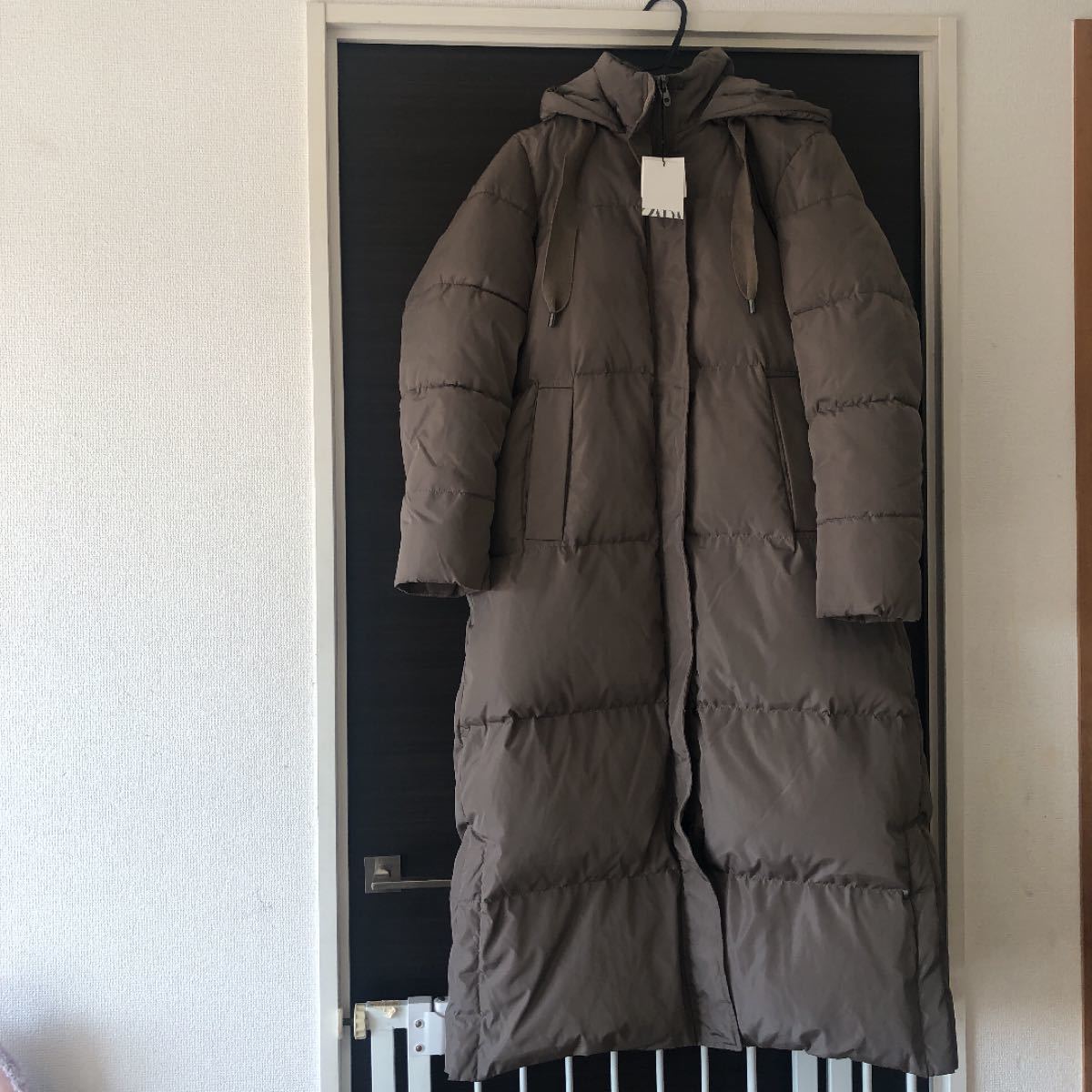 完売 ZARA ウォーター&ウィンドプロテクトジャケット ロングダウン