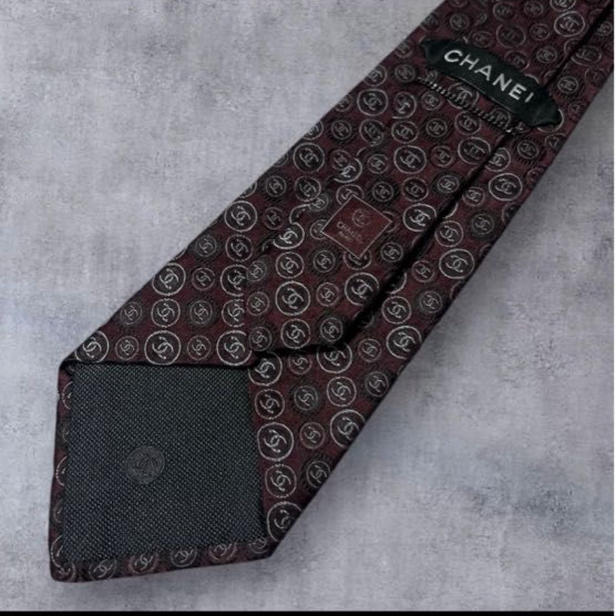 未使用級 CHANEL シャネル ネクタイ ココマーク 総柄 レッド系｜Yahoo