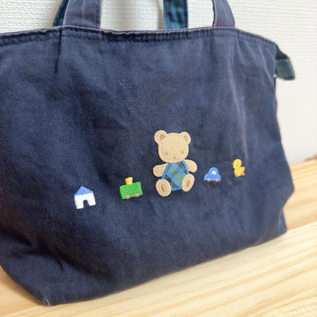 familiar マザーズバッグ ネイビー チェック柄 Mother's bag