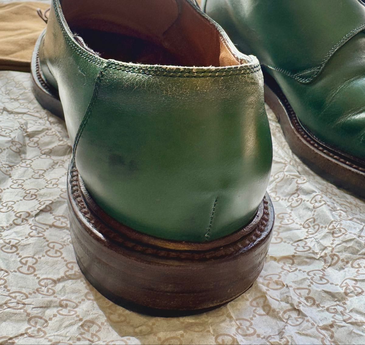 GUCCIダブルモンクストラップシューズ グッチ青山限定グリーン｜Yahoo