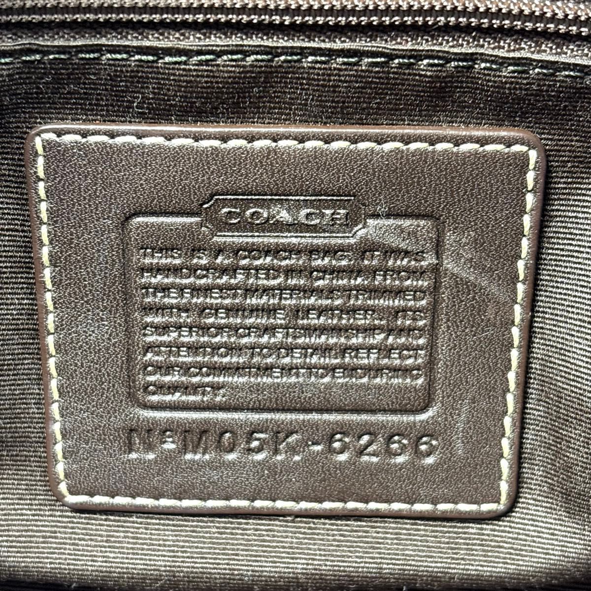 COACH コーチ シグネチャー ワンショルダー ハンドバッグ ブラウン
