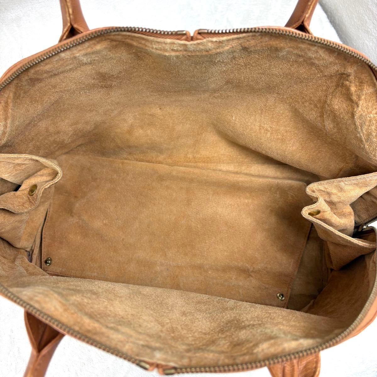 MCM エムシーエム ボストンバッグ ハンドバッグ ブラウン レザー