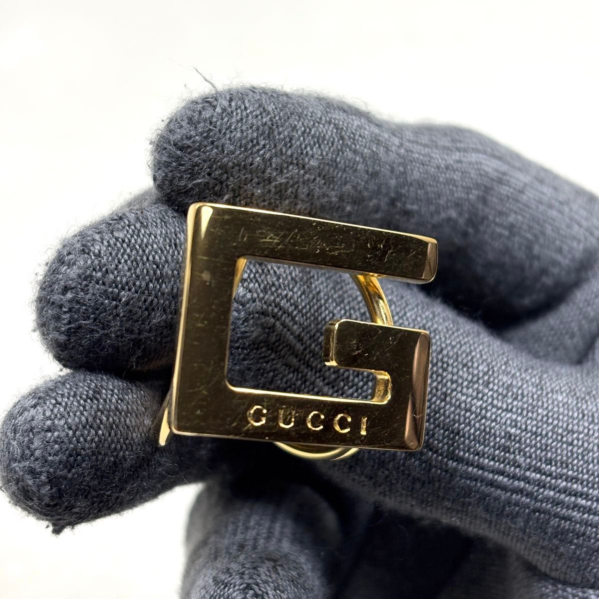 GUCCI グッチ Gロゴ スカーフリング ゴールド ヴィンテージ