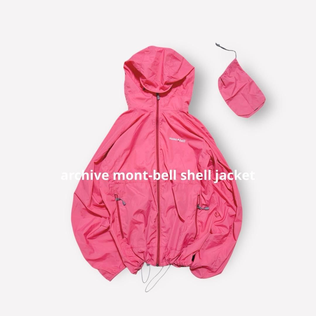 美品 00s archive モンベル shell jackt y2k ピンク mont-bell