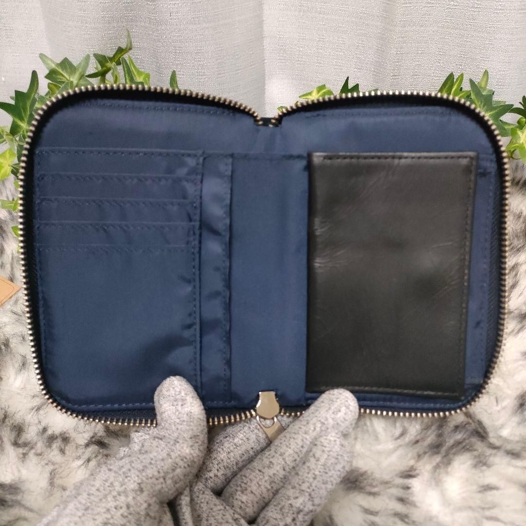 PORTER 財布 ラウンド ダークネイビー ポーター 2つ折り財布 リフト