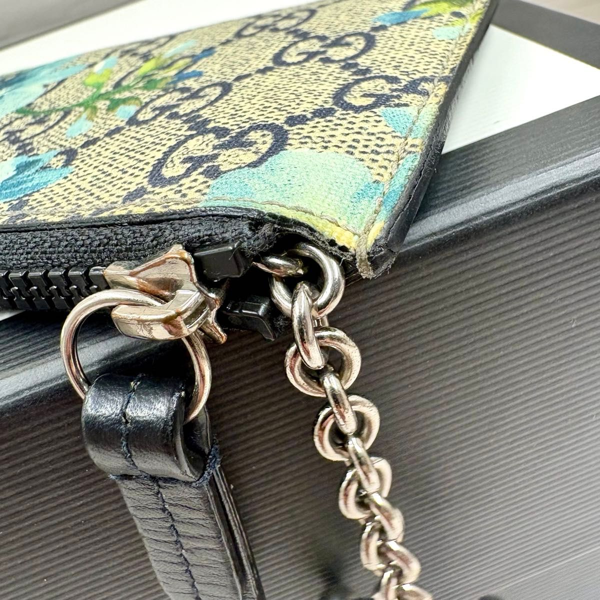 美品】【最安値】GUCCI ブルームス ggロゴ コインケース キーリング 花