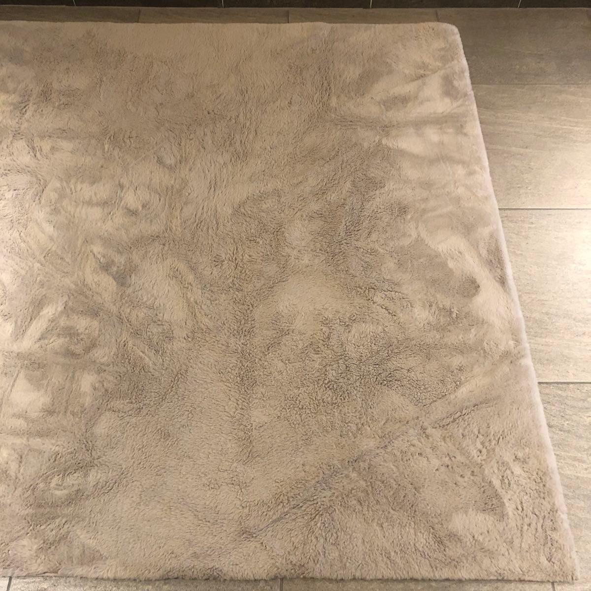 ニトリ アクセントラグ ウサギラグ3 200X200 グレー ラグマット オール