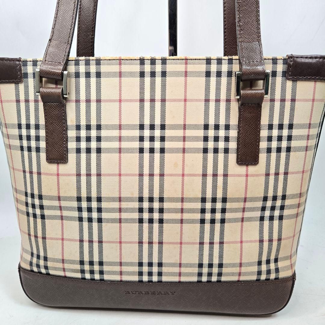 BURBERRY トートバッグ ノバチェック サフィアーノレザー A4収納可能
