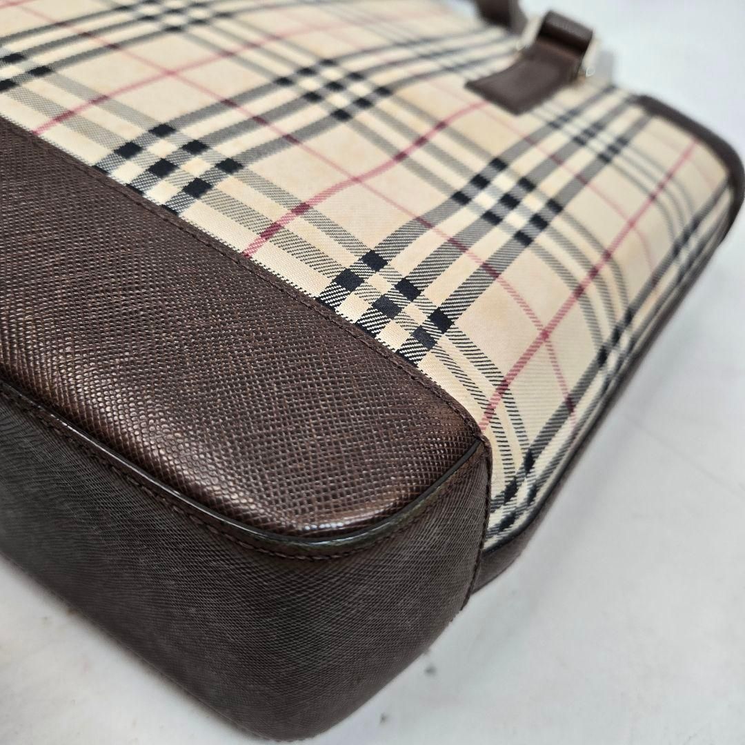 BURBERRY トートバッグ ノバチェック サフィアーノレザー A4収納可能