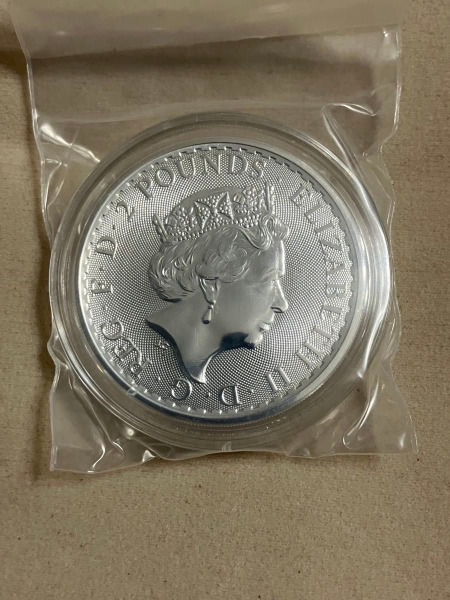 2021年 イギリス ブリタニア銀貨 1オンス 純銀 999 FINE SILVER 1oz