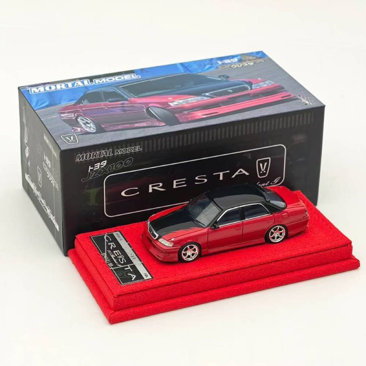 限定1199】Mortal 1/64 トヨタ クレスタ Kimura Creative（レッド