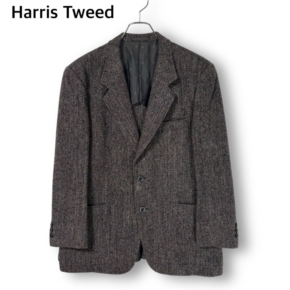 良品 HarrisTweed ハリスツイード テーラードジャケット 肉厚