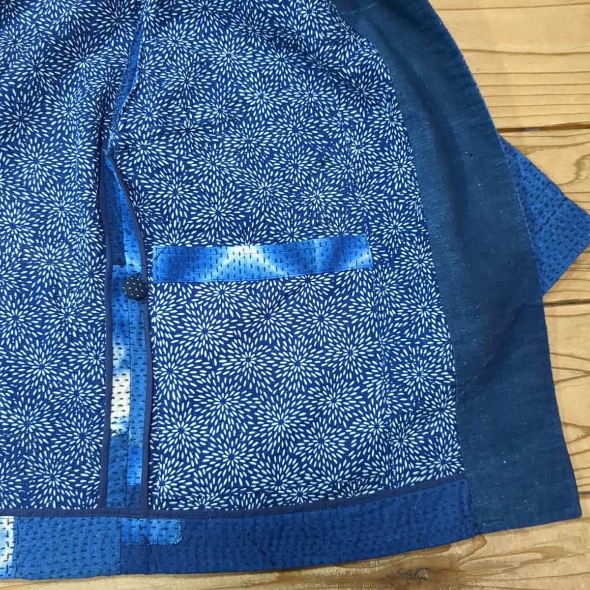 古布 しぼり 藍染め 刺し子 ジャケット｜Yahoo!フリマ（旧PayPayフリマ）