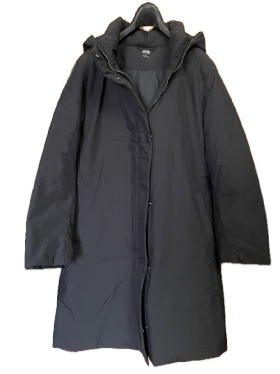 美品】ユニクロ UNIQLO ハイブリッド ダウンコート ブラック 黒