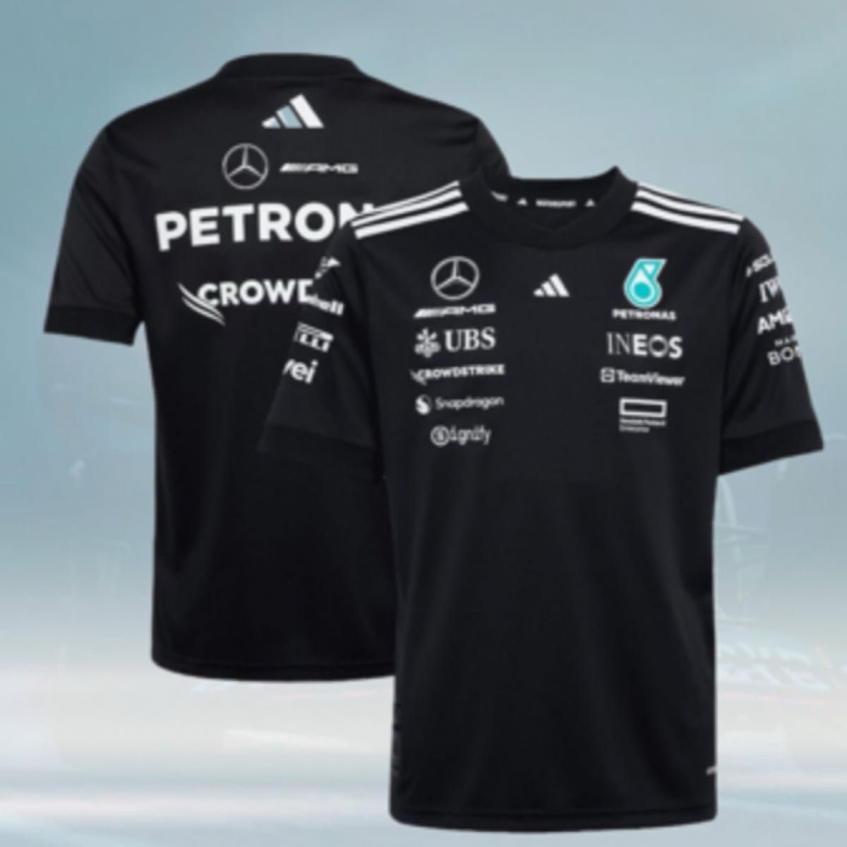 2025 メルセデス AMG ペトロナス F1 チーム Tシャツ ブラック 新品