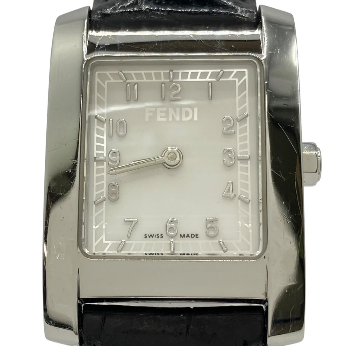 FENDI フェンディ 腕時計 7000L スクエア クォーツ シルバー 稼働品