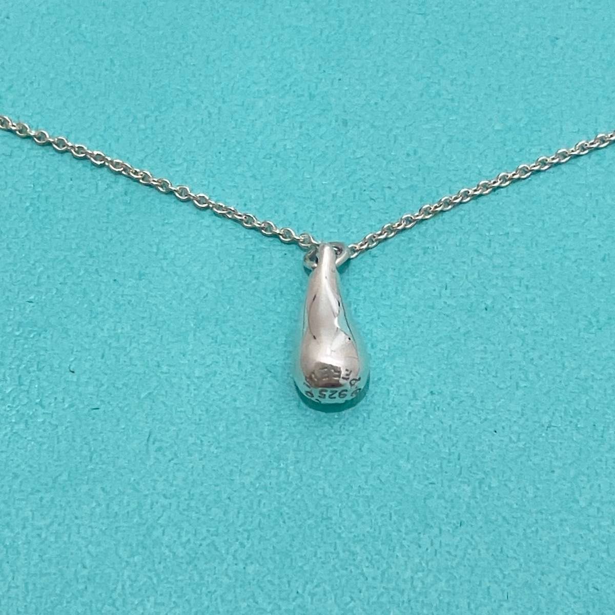 極美品】Tiffany & Co ティファニー ネックレス ティアドロップ 雫