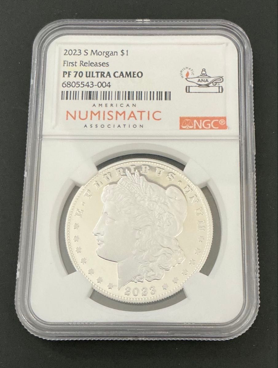2023-S モーガン銀貨 NGC PF70 ULTRA CAMEO ANAラベル First Releases