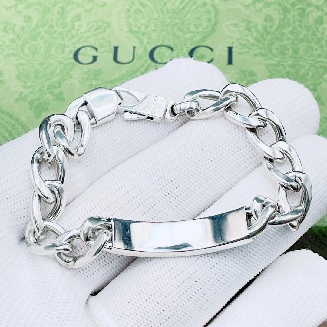 グッチ 仕上済 GUCCI 仕上済 ロゴ ターコイズ チェーン ブレスレット