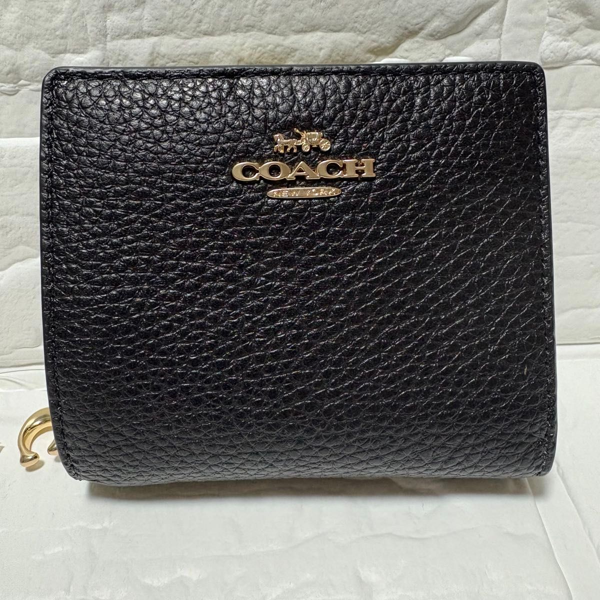 未使用】COACH コーチ 二つ折り 財布 ウォレット ブラック｜Yahoo