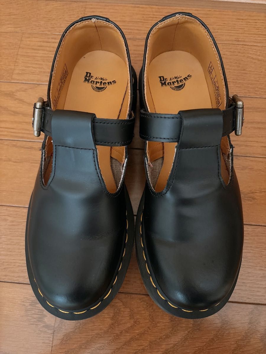 美品】Dr MARTENS ドクターマーチン POLLEY ポリー UK5 黒 Tバー